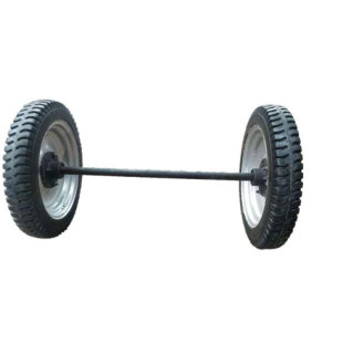 300-8铸铁轮胎14寸充气橡胶轱辘手推车带轴轮8寸10寸12寸载重脚轮