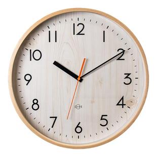 原木风钟表挂钟客厅2025新款时钟挂墙免打孔静音简约创意石英挂表