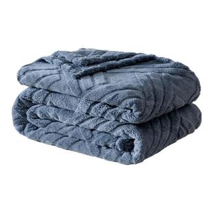 海澜之家加厚冬季牛奶绒毯子毛毯沙发午睡盖毯铺床珊瑚法兰绒披肩