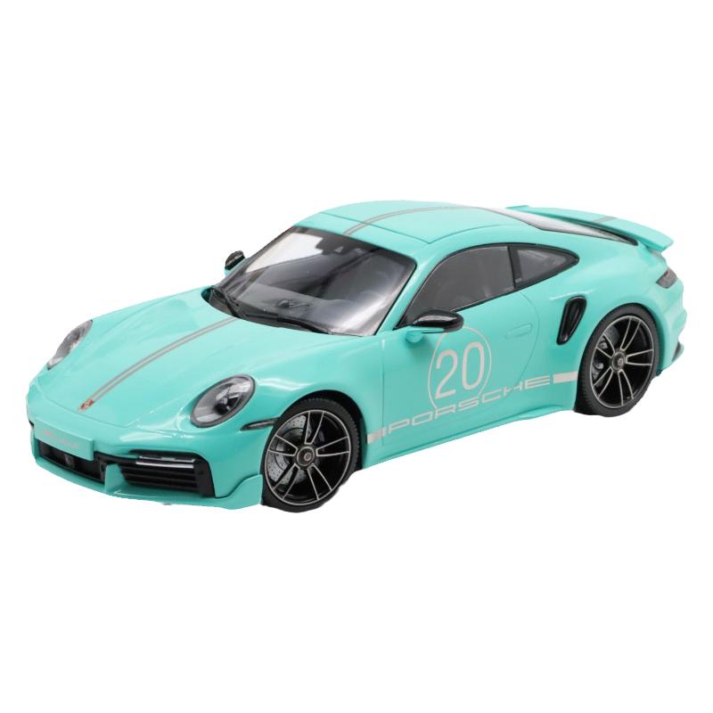 迷你切1:18限量 2021新款保时捷911 992 Turbos跑车合金汽车模型