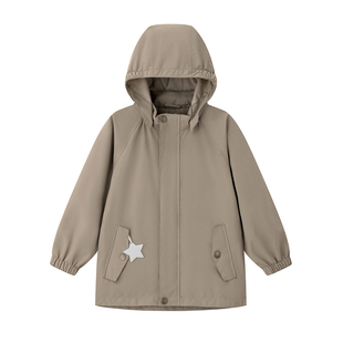 丹麦MINI A TURE童装25秋季新品中大男女童防水防风外套风衣