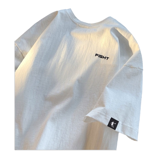 乔丹运动短袖T恤男2026夏季新款休闲棉t半袖上衣女款白色宽松体恤