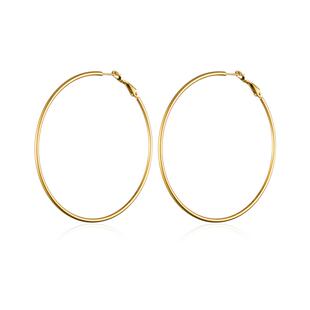 刘亦菲同款耳圈小众设计基础细金色欧美夸张大圆耳环钛钢不易掉色