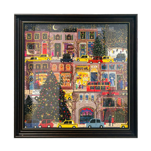 美国进口金箔Galison冬灯拼图相框圣诞节日四季春夏秋冬东灯礼物8