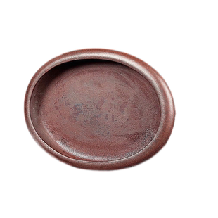 宜兴紫砂精品山水盆景 全手工仿古椭圆浅盆无孔菖蒲水仙古红泥