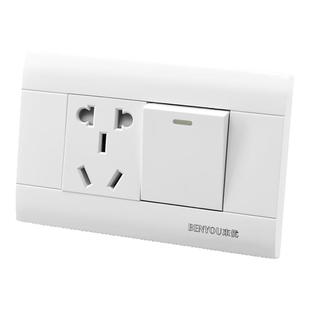 118型暗装二位墙壁开关插座面板1开带5孔五孔电源一开五孔单双控