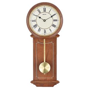 正品包邮SEIKO日本精工钟表壁式摆动吊摆挂钟橡木美式欧式