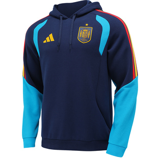 Adidas西班牙队球衣 2026年美加墨世界杯足球服连帽卫衣男KA3503