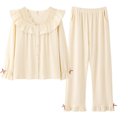 马克公主情侣睡衣女春秋纯棉甜美