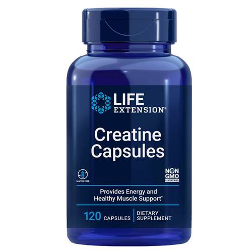 美国LifeExtension一水肌酸运动补充剂120粒Creatine Capsules