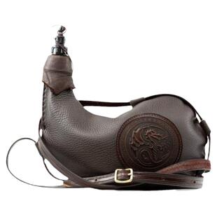 美国代购Crafted∞手作复古精美凯尔特龙浮雕多色牛皮水袋皮囊