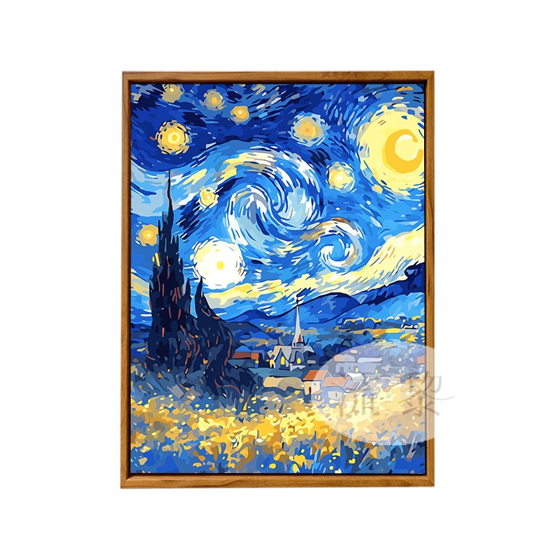 梵高星空风景DIY数字油画