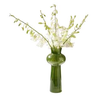 ins风新中式玻璃花瓶摆件客厅插花仿真花高级感轻奢水培鲜花器皿