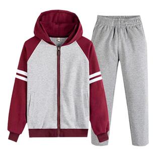 西安市曲江第三小学校服增订链接中小学枣红色西服棒球服校服套装