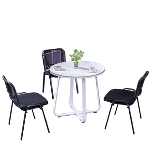 比典洽谈桌会议桌办公会客简约现代小型桌椅组合公司休闲接待圆桌