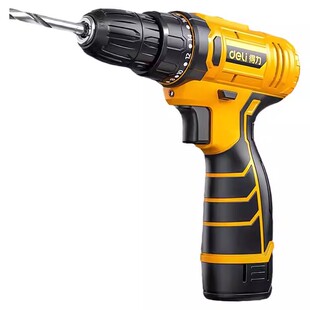得力电钻电动螺丝刀锂电手枪钻孔家用打墙多功能充电转电动工具