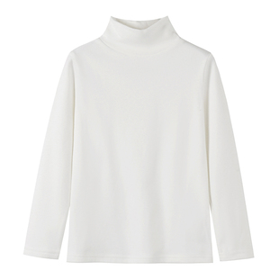 儿童德绒打底衫秋冬女童高领内搭加厚保暖上衣宝宝中大童男童秋衣