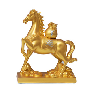 轻奢现代马摆件马上发财马上有钱马年摆件酒柜客厅家居饰品工艺品