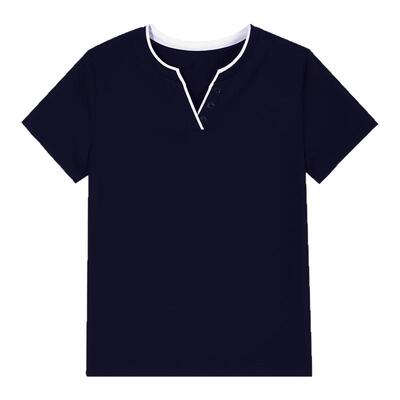 v领正肩短袖t恤女夏季显瘦显气质