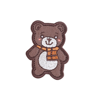 自粘补丁贴免缝刺绣卡通布贴