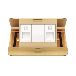 雷士地插全铜防水开关盖板电话电脑网络地插隐形插座盒地脚插座