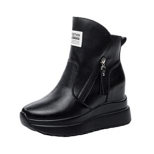 2025年超火新款马丁靴女款超好看增高厚底小个子鞋子8cm白色靴子