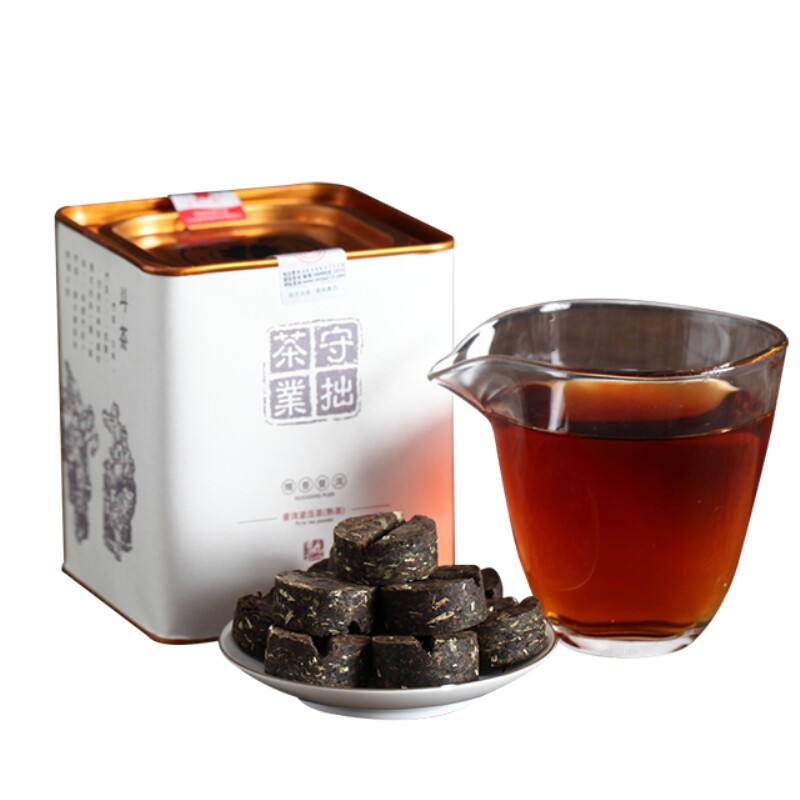 03年糯米香普洱茶熟茶云南迷你小沱茶糯香普洱小玉饼古树茶叶500g