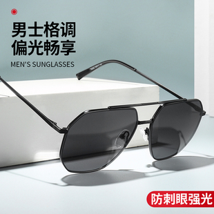 高档开车专用偏光太阳镜男士墨镜男款眼镜蛤蟆镜2022年夏新款防紫