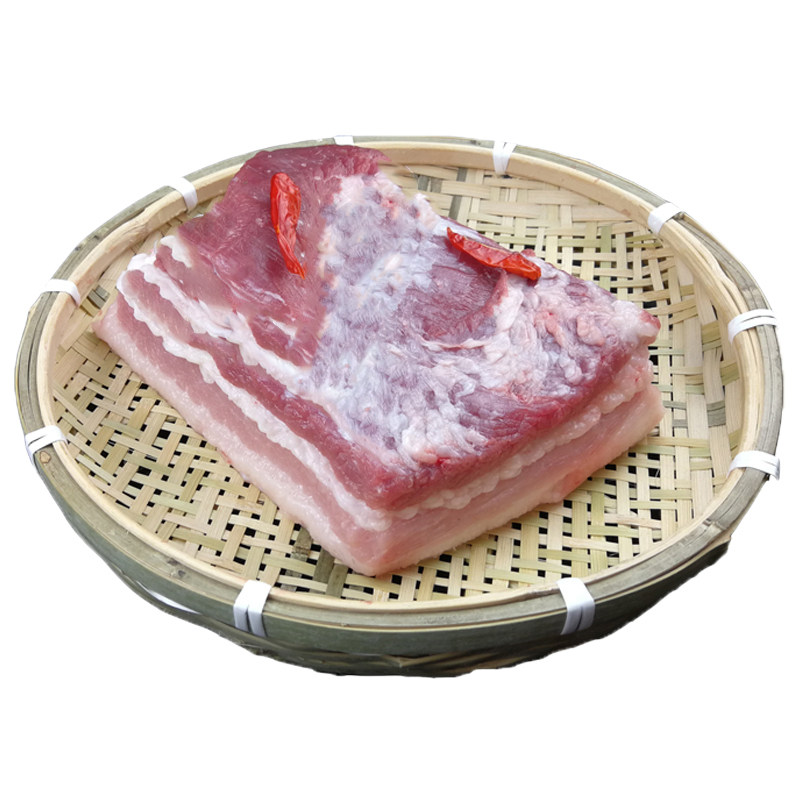 新鲜五花肉大别山农家散养黑土猪肉新鲜生猪肉带皮五花肉烧烤