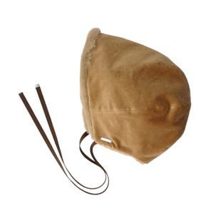 倪妮同款override天鹅绒护耳帽防风绳渔夫帽毛绒保暖盆帽正反可戴