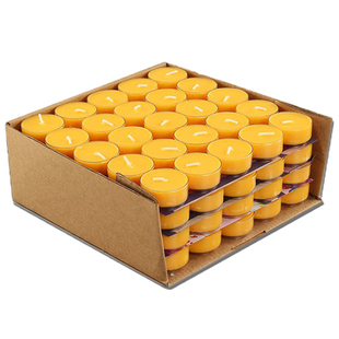 明德100粒酥油灯5小时梅花粒纯植物佛蜡烛耐高温塑料壳