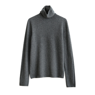 山羊绒 26支双股无缝一体女士纯色高领毛衣 针织打底衫 冬款 女装