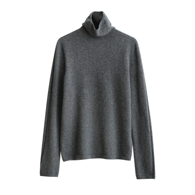 26支双股女士纯色高领毛衣