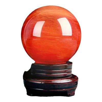 红色水晶球客厅工艺品摆件