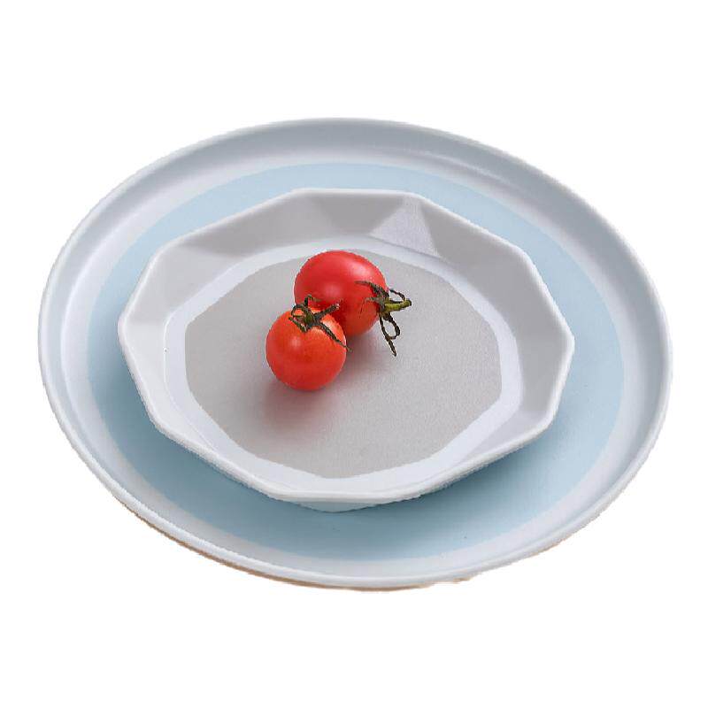 密胺仿瓷碗碟套装家用碗盘北欧纯色菜盘吃饭碗现代风格餐具汤面碗