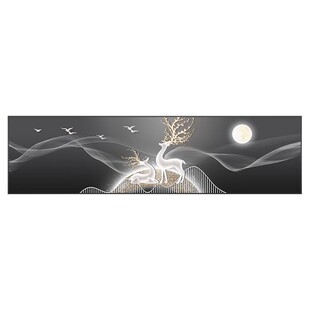 现代简约客厅卧室床头装饰画酒店宾馆轻奢晶瓷画抽象壁画横版挂画
