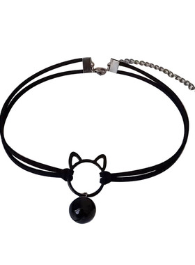 HiYOUNG颈链女生暗黑猫咪铃铛