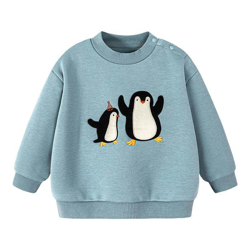 迷你巴拉巴拉男童卫衣宝宝内里加绒柔软亲肤保暖儿童上衣2025冬季