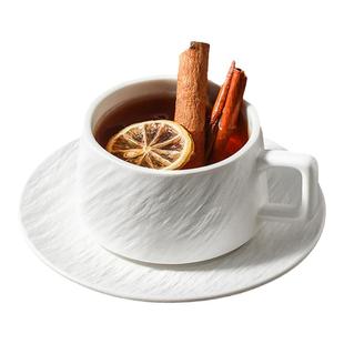 简约纯色陶瓷咖啡杯碟套装下午茶杯水杯早餐杯牛奶杯勺子杯架轻奢