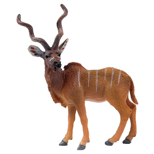 林畅模玩野生动物扭角林羚模型旋角羚捻角羚实心仿真羚羊儿童玩具