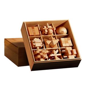 鲁班锁孔明锁全套儿童益智玩具小学生10岁以上12榫卯积木智力解扣