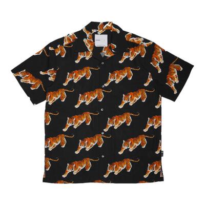 MUNDANE古巴领aloha天丝短袖衬衫