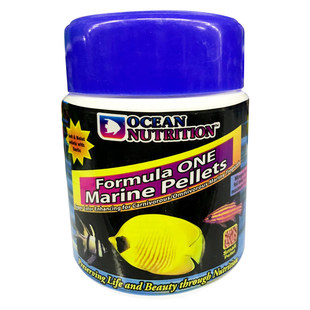 美国海洋牌鱼饲料鱼食加蒜颗粒薄片荤素食海水鱼三湖慈鲷鱼粮颗粒