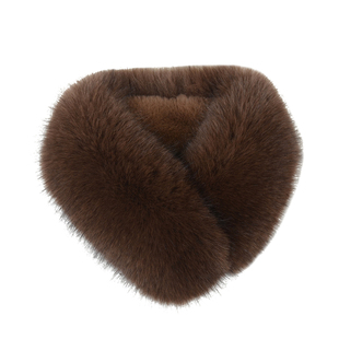 狐狸毛围巾女冬季双面毛绒百搭简约高级感护颈獭兔毛领仿皮草围脖