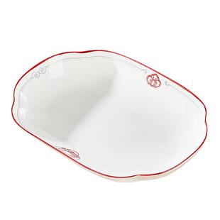 陶瓷鱼盘家用2026新款高颜值乔迁新居过年喜庆好看的蒸鱼装鱼盘子