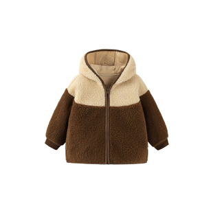 【绒绒衣】迷你巴拉巴拉冬新款男女童双面暖外套可爱保暖毛绒夹克