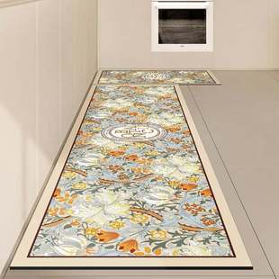 新品 厨房防水防油防滑地垫家用可擦洗皮革地毯门口脚垫可北 风格