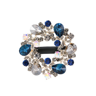 【紫罗兰正版】蓝晶环发夹弹簧夹优雅气质时尚百搭新款生日礼物