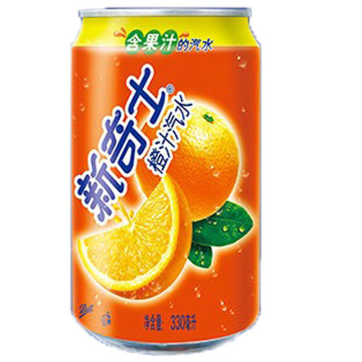 屈臣氏新奇士橙汁汽水330ml*6罐