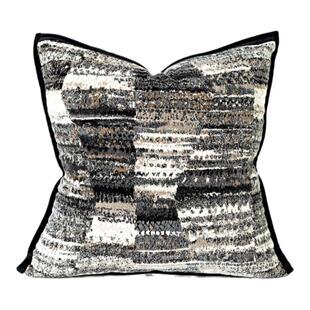 设计师样板间品质焦糖系美拉德风格客厅沙发卧室搭配轻奢抱枕靠垫